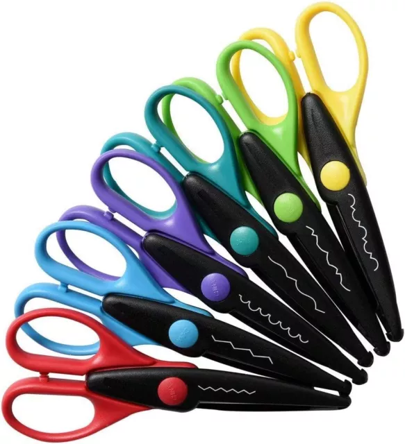 7PK Creative Craft Scissors 7 Assorted Pattern Paper Edgers Scissors Card Making