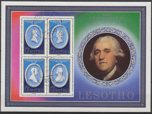 Lesotho 1980  fine used Bl.6 Persönlichkeiten Josiah Wedgwood [st2811]