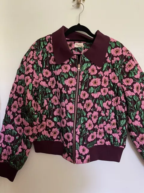 Gorman Wild Roses Jacquard Bomber Jacket - Size 10