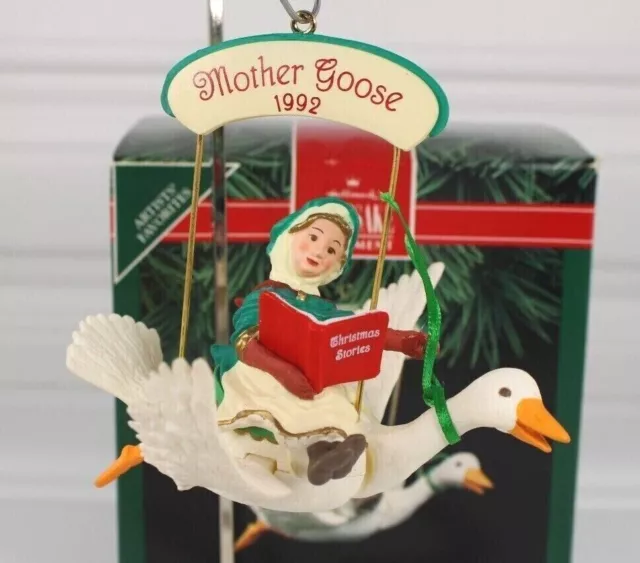 Hallmark Keepsake Christmas Ornament Mother Goose Vintage 1992 Features Movement
