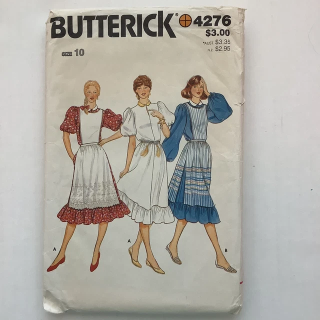 Butterick 4276 Sewing Pattern Dress and Pinafore Misses Size 10 UNCUT