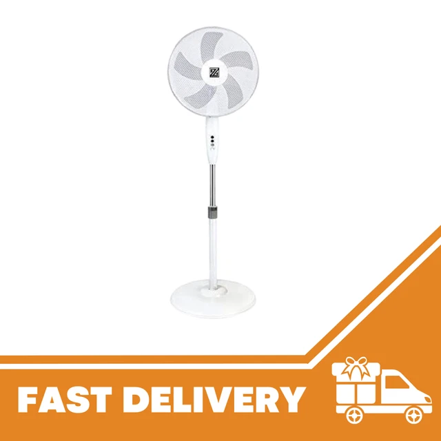 FLOOR STANDING PEDESTAL Fan 16inch Oscillating Electric 3 Speed White