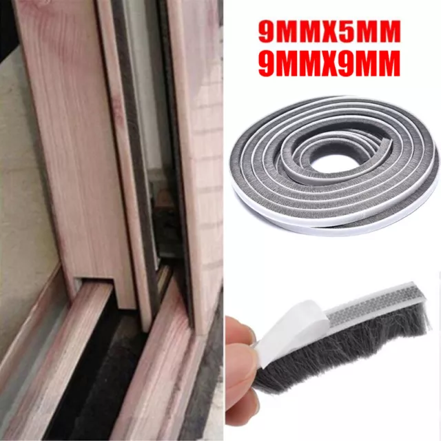 5M Door Window Frame Brush Seal Weather Strip Pile Draught Excluder Insulati KX