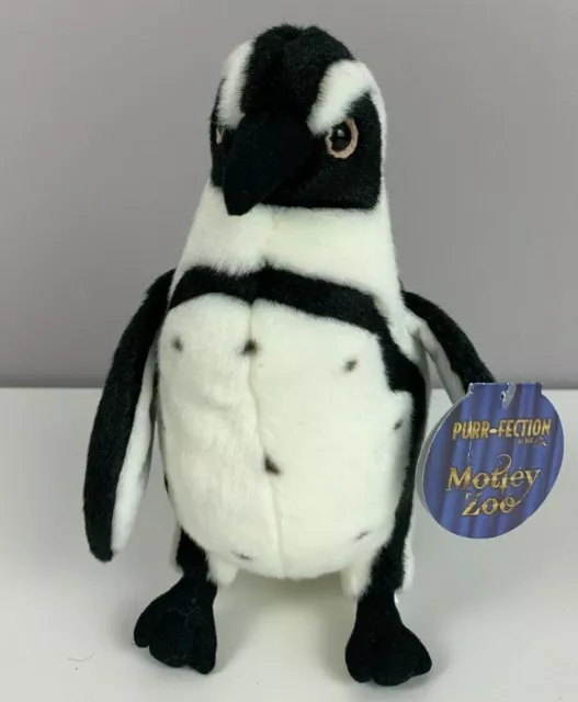 African Penguin Tuxedo Plush Toy Stuffed Animal Purr-Fection Motley Zoo NWT 11"