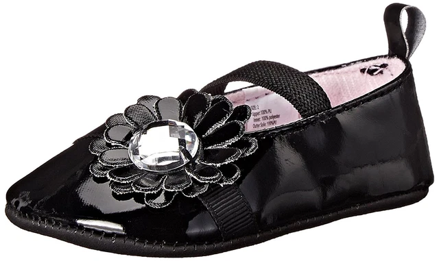 Little Me Maryjane Patent PU With Gem Mary Jane (Infant),, Black, Size 0.0 0nTg