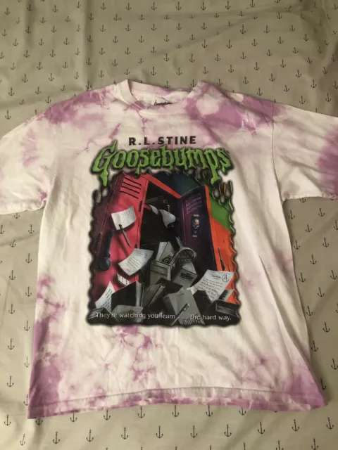 R.L. Stine’s Goosebumps Size Medium Tie Dye Philcos  TShirt With Free Shipping