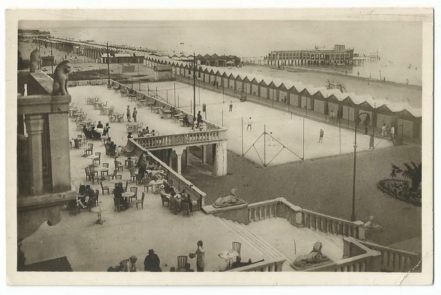 Venice-Lido Italy Hotel Excelsior Terrace & Tennis Courts RPPC Real Photo 1920's