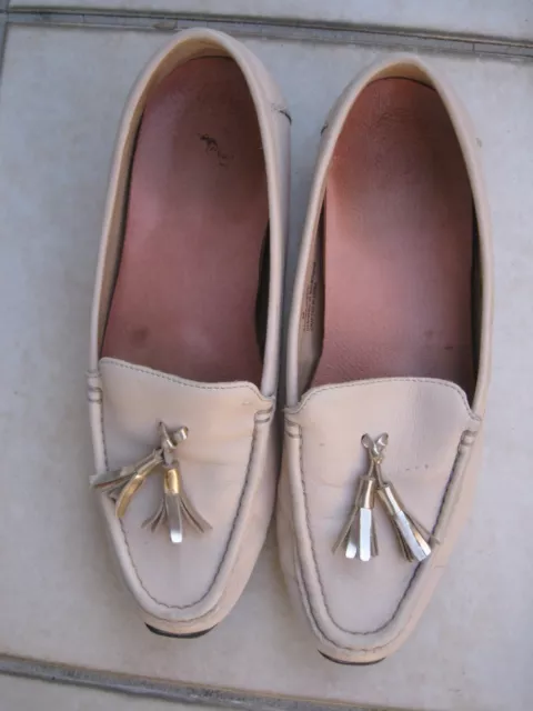Bared orthotics ok tassle loafer casual low heel blush/cream shoes 38-RRP $245
