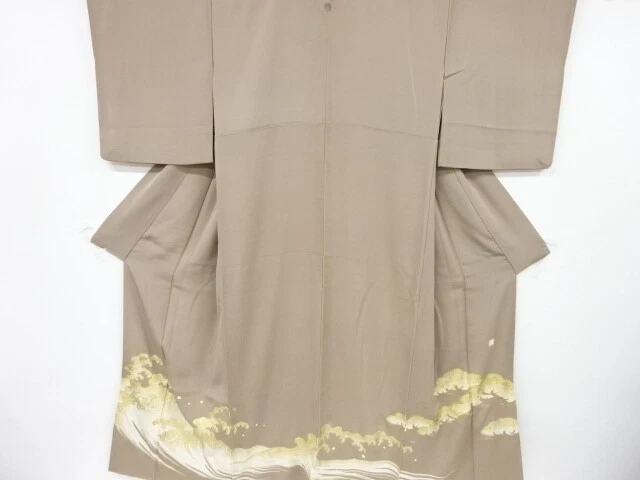 5404096: Japanese Kimono / Vintage Iro-Tomesode / Embroidery / Rough Wave