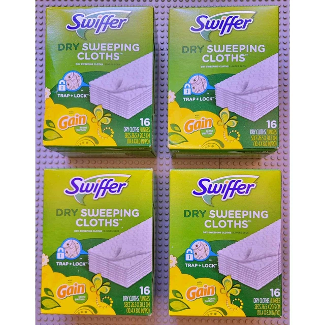 64 Swiffer Sweeper Dry Sweeping Multi-Surface Refill Cloths Gain Scent 16 ct ea
