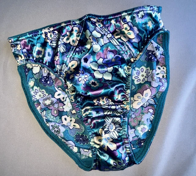 RARE VTG 90’S VICTORIA’S SECRET SECOND SKIN SATIN Foil Floral PANTY