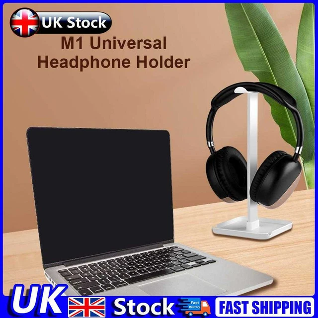 M1 Headphone Holder Hanger Earphone Desktop Display Stand Bracket (White) UK