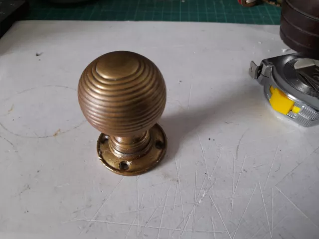 Antiker massiver Messing Bienenstock Türknauf viktorianische Ära #22