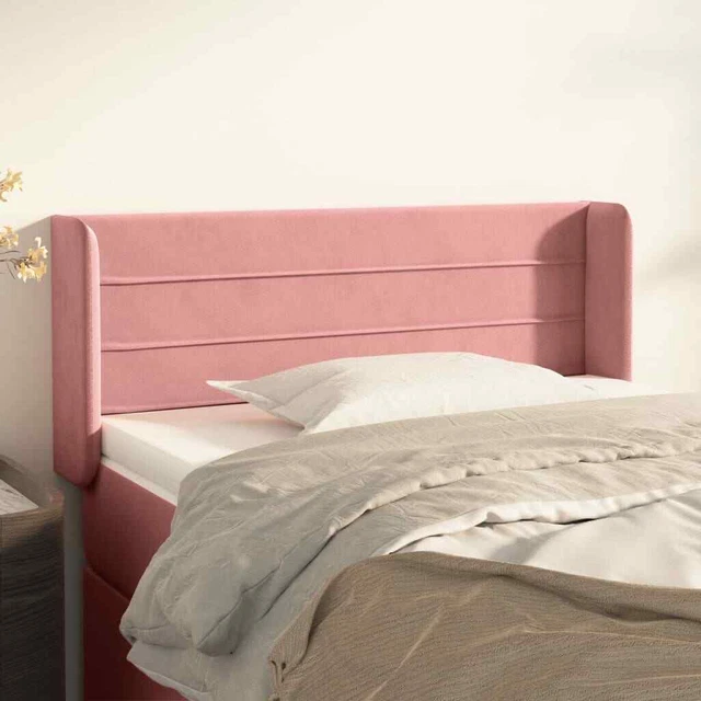 Vidaxl Testiera ad Orecchio Rosa 83x16x78/88 cm in Velluto