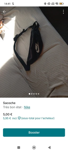 Sac Banane ZEFAL Sahara En Toile - Noir - Marque Lacoste - Occasion Parfait état