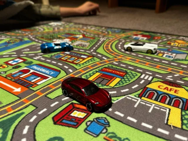 Children's Personalise Play Mats Baby Kids Rug Car Mat Floor Doormat  City Track