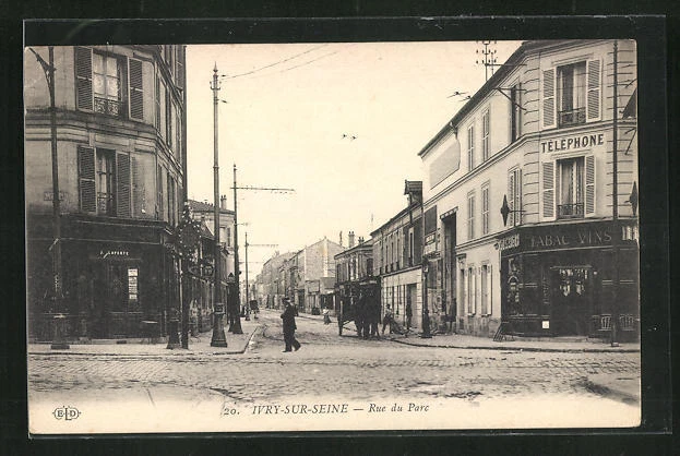 CPA Ivry-sur-Seine, Rue du Parc, street view