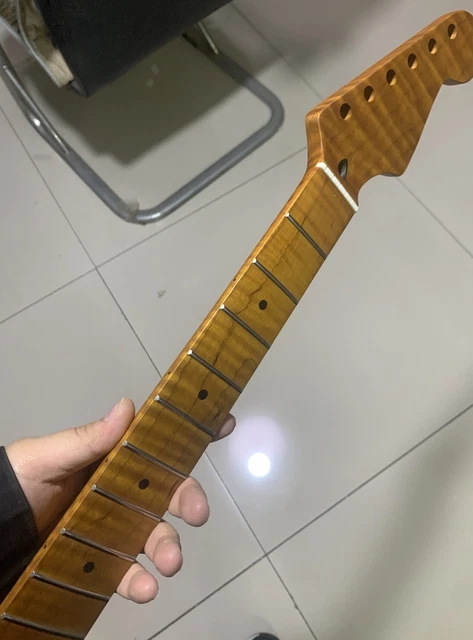 Roasted Flame Maple electric Guitar neck 22frets Tiger Maple fingerboard 25.5