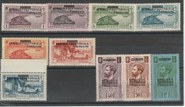 Afrique Equatoriale Francaise 1936 Sopraastampati 10 Val Mlh MF18748