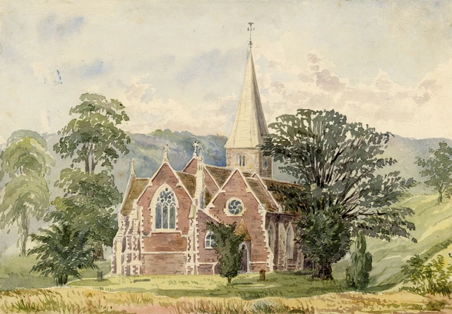 Margaret Wedderburn, Huntley Church, Gloucestershire – mid-C19th watercolour