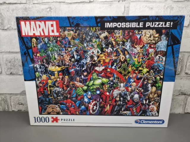 New Clementoni Marvel 1000 Piece Impossible Jigsaw Puzzle, New, Hobby