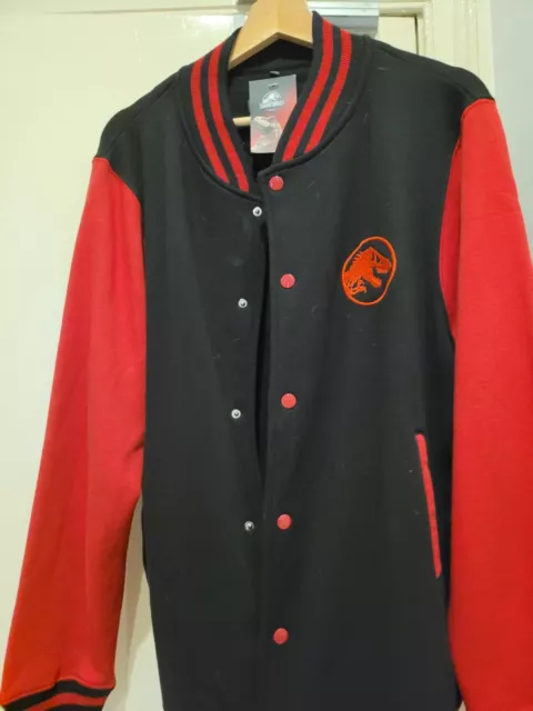 BNWT Jurassic Park Lost World Jacket Varsity 2xl Unisex Geek Red Black