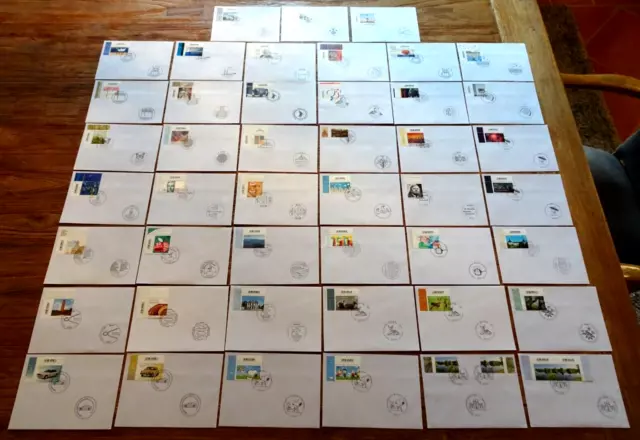 45x Bund FDC aus Jahrgang 2018 ESST Bonn Blanko Eckrand Ersttagsbriefe Sammlung