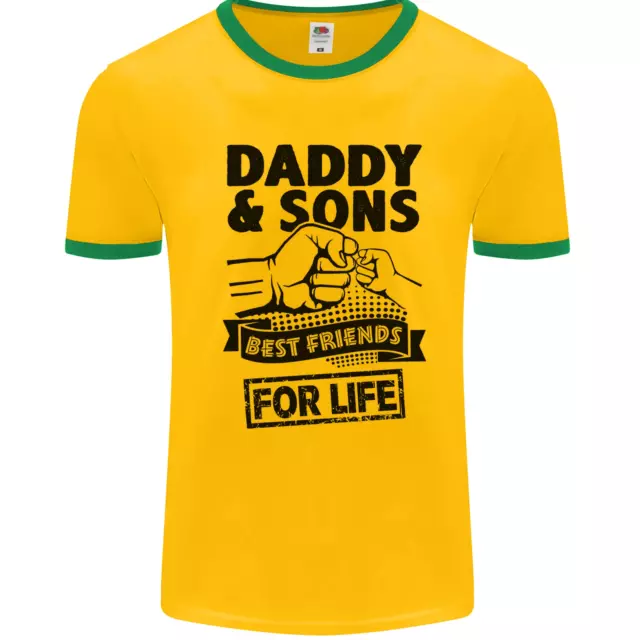 T-shirt da uomo bianca Daddy & Sons Best Friends Fathers Day 5