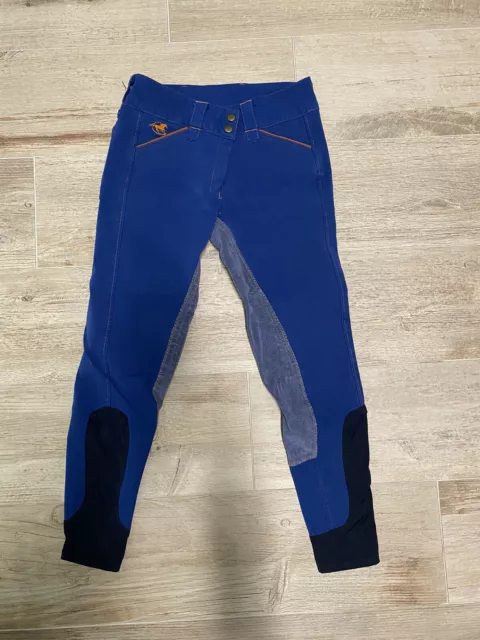 Piper by Smartpak Breeches Horse Back Riding Pants Blue Full Seat Women’s 26R