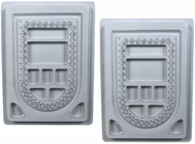 Paquete de 2 herramientas de joyería para bandeja de cuentas con bandeja pulsera arreglo medida