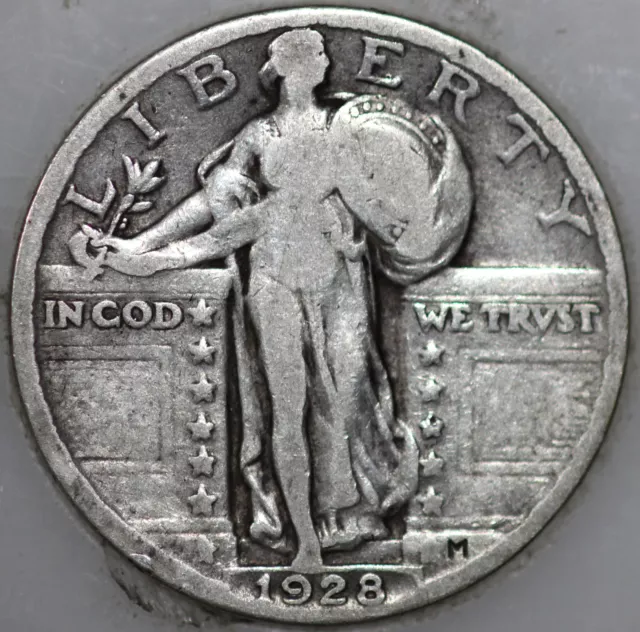 1928-P Standing Liberty Quarter 90% Silver, Classic Coin As Shown [SN01]