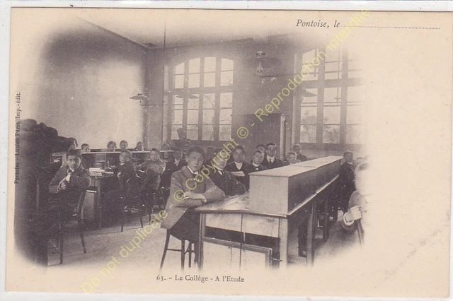 CPA 95000 PONTOISE le Collège children à l'Etude Edit LUCIEN