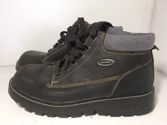 Skechers Vintage 90s Y2K Jammers Black Platform Chunky Heel Shoes Size 8