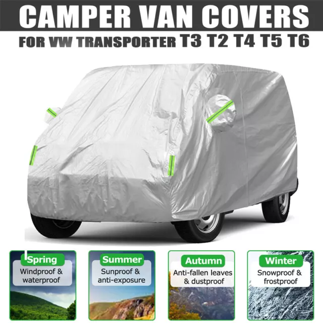 Heavy Duty Full Car Cover for VW T4 T5 T6 Waterproof Dustproof UV Rain Protector