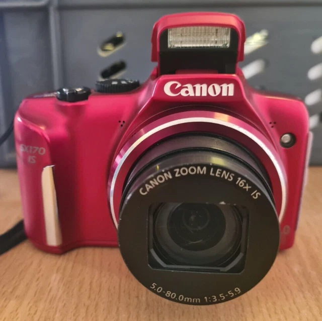 Canon PowerShot SX170 IS 16MP Compact Camera - Red (Q18)