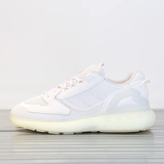 Herren Adidas ZX 5K BOOST Turnschuhe dreifach weiß Turnschuhe GW3043 UVP £159,99