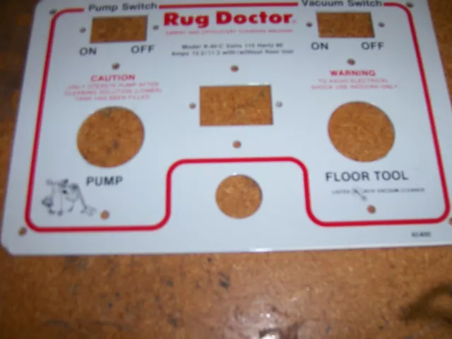 RUG DOCTOR Carpet Cleaner  R-40 switch plate #60407