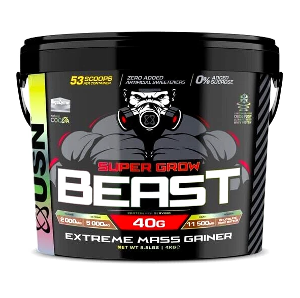 USN SUPER GROW Beast Extreme MASS GAINER 4kg Muscle & Strength