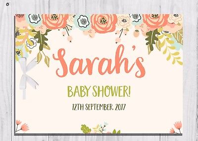 PERSONALISED Baby Shower Guest Book, Keep Sake, Games, Neutral, Floral, Cute