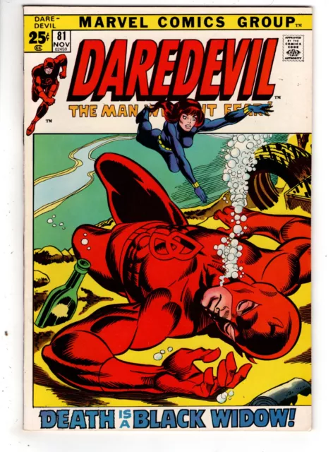 Daredevil #81 (1971) - Grade 8.5 - 1St Black Widow Team-Up - Gil Kane Art!