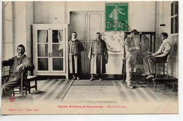 BOURBONNE LES BAINS - CPA 52 - Hopital Militaire - Soldats - Electrothérapie