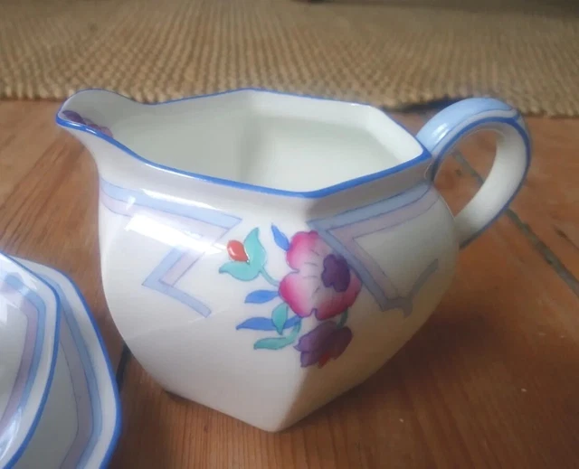 Deco Royal Doulton Milk Jug Creamer Pattern Evelyn H4036