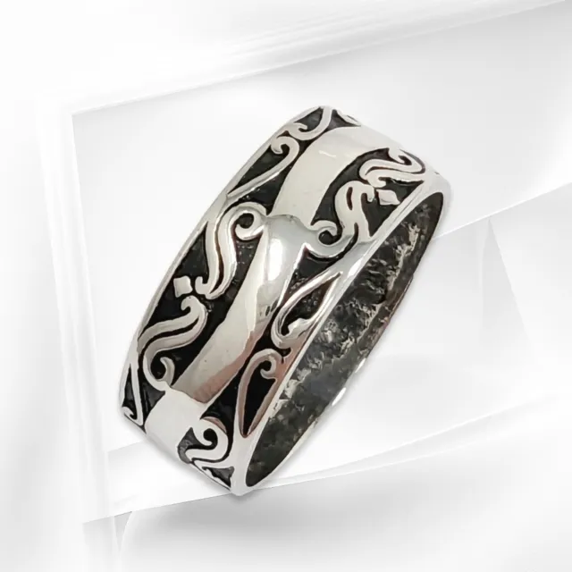 Sterling Silver Men's Ring *Celtic Band Ring *Genuine 925 Sterling Silver