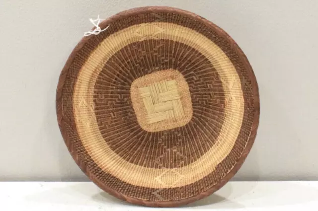 African Tonga Grass Woven Basket Zimbabwe