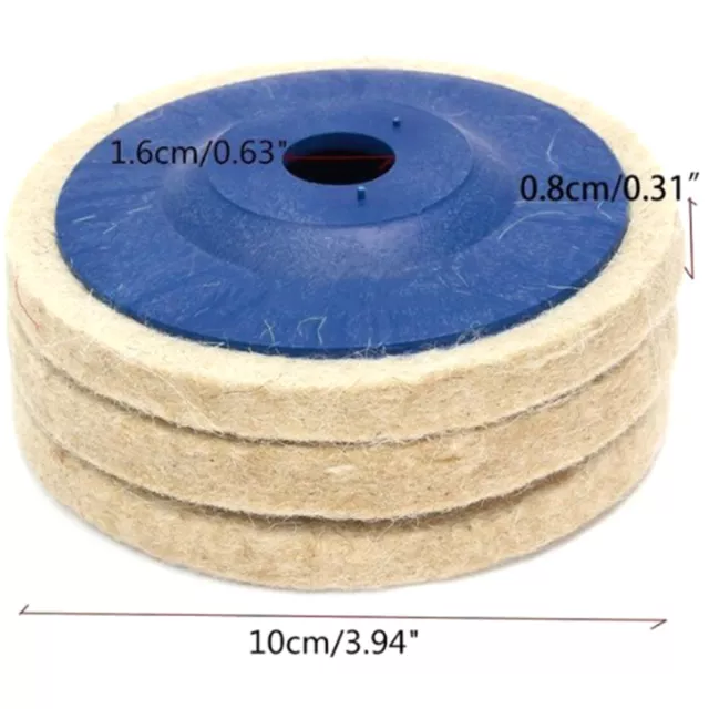 100mm wool polishing wheel buffing pads angle grinder wheel felt polishing -sp 3