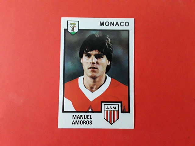 Carte Rookie Manuel Amoros – France Monaco – Mondial 86 – État Correct Avec Trou De Punaise