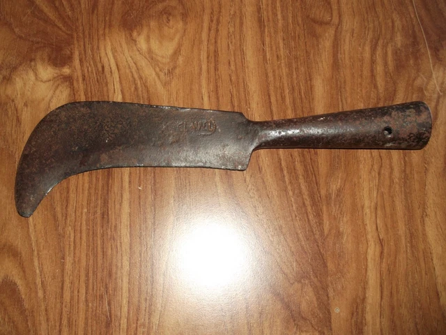 OUTIL ANCIEN GRANDE serpe fer forgé marquage Renaudet EUR 24,00 - FR