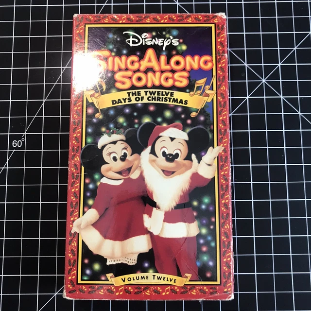 DISNEY SING ALONG Songs Twelve Days Of Christmas VHS Video Tape VTG Vol ...