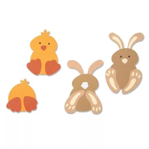 Sizzix Bigz SPRING FRIENDS Easter Bunny & Chick Die 664388