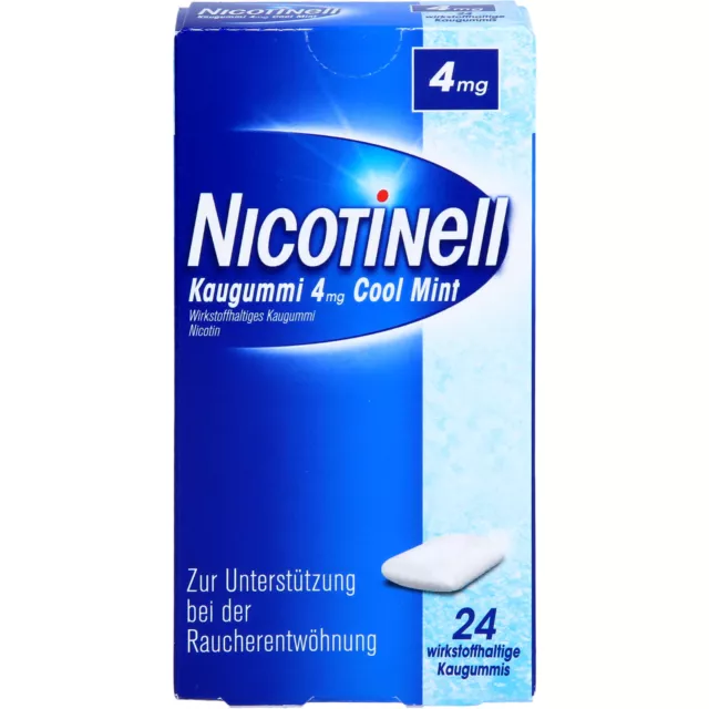 NICOTINell Kaugummi 4 mg Cool Mint, 24 St. Kaugummi 6580369